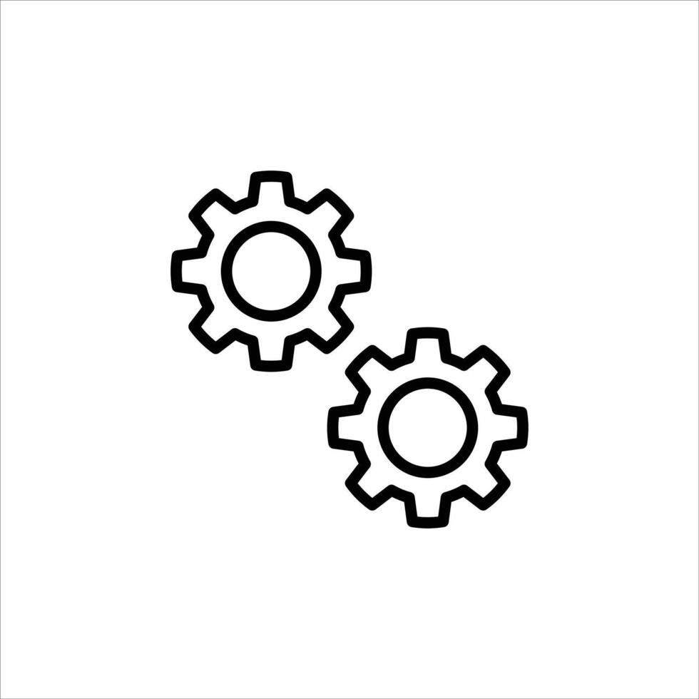 setting outline icon. configuration black line illustration. vector