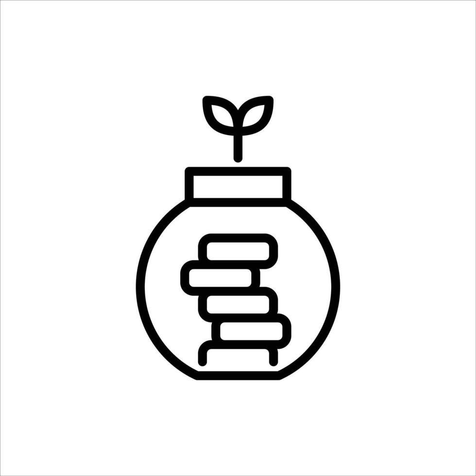 investment outline icon. investment black line illustration. vector