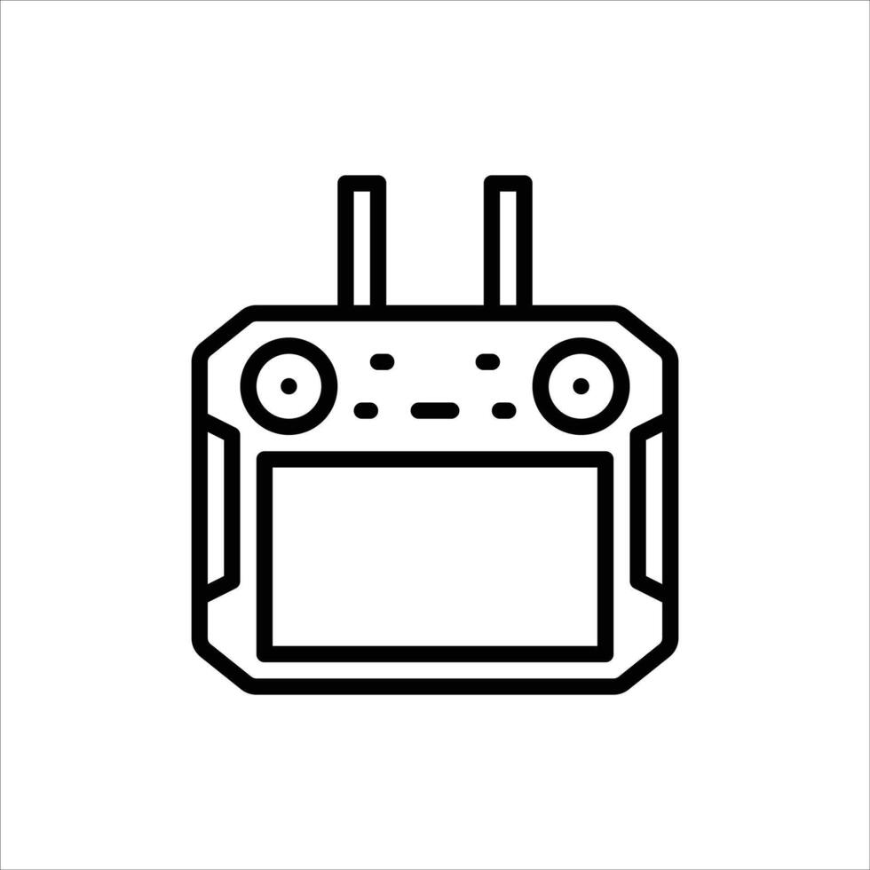 Controller Display outline icon, controller black line illustration vector