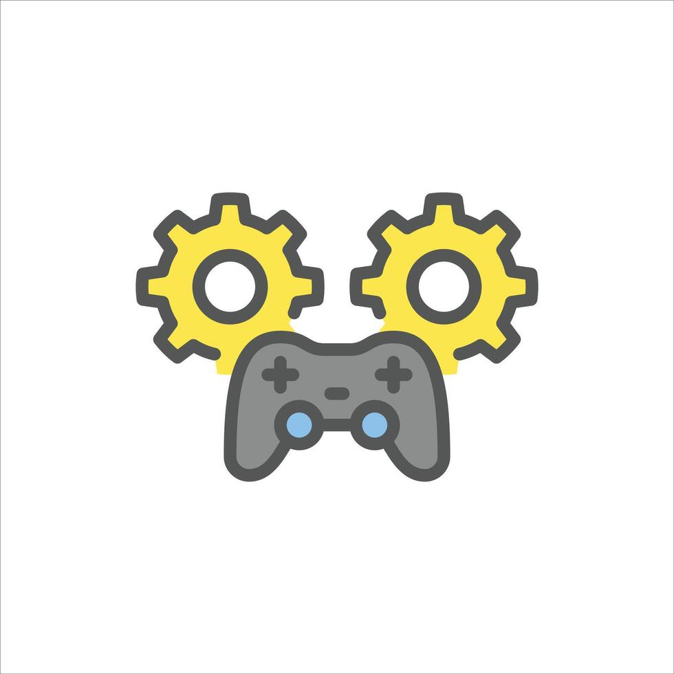 Game Control filled outline icon. Game Control color line illustration. vector