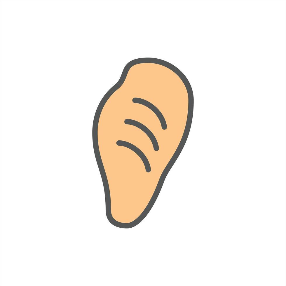Chicken Breast filled outline icon. Chicken Breast color line illustration. vector