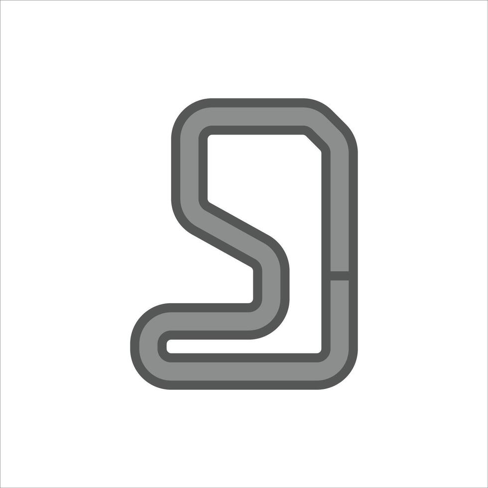 Circuit filled outline icon, Circuit color line illustration vector