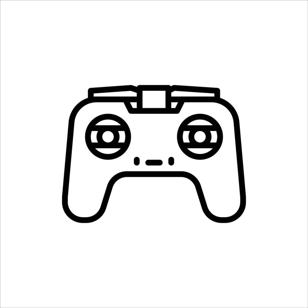 Controller outline icon, controller black line illustration vector