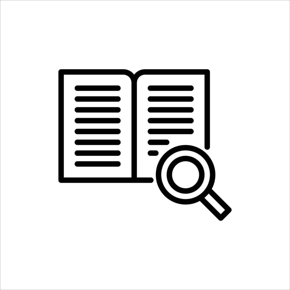 Study outline icon. Study black line illustration. vector