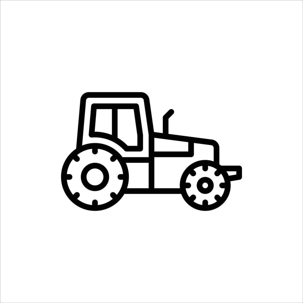 Tractor outline icon. tractor line illustration vector