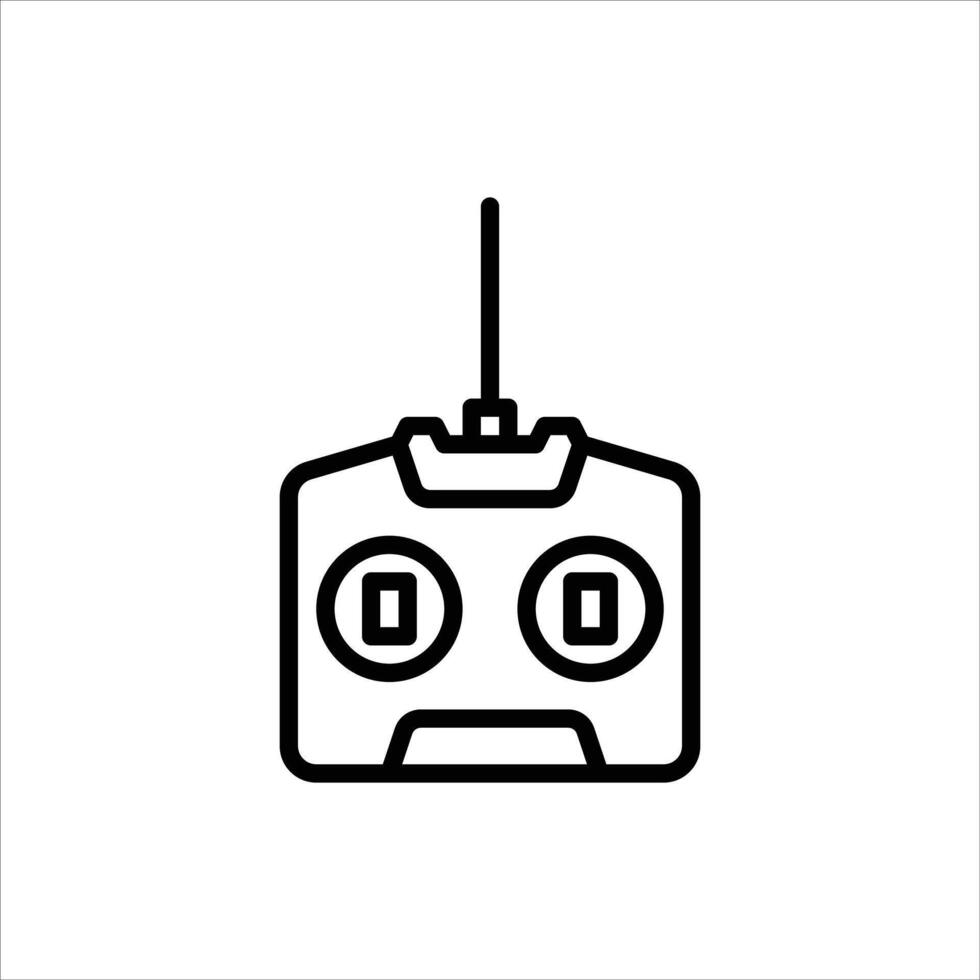 Flying Drone Controller outline icon, controller black line illustration vector
