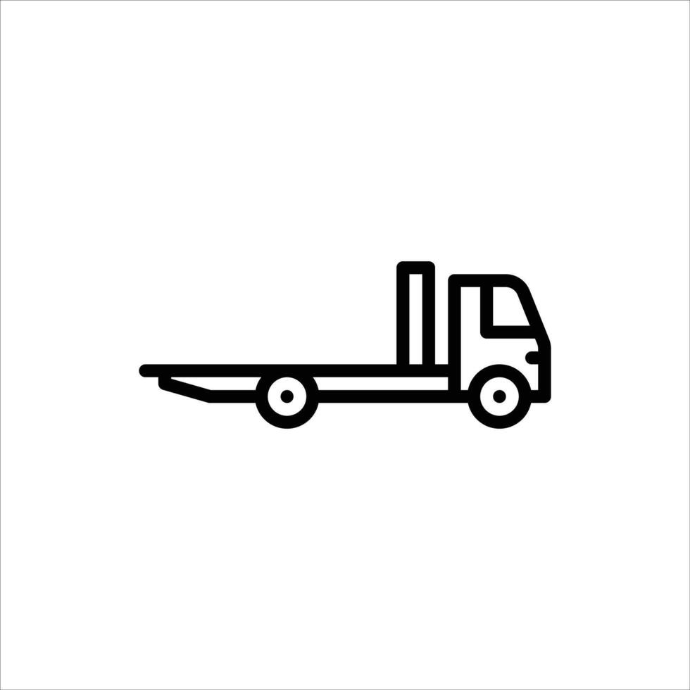 Towing Truck outline icon. tow truck line illustration vector