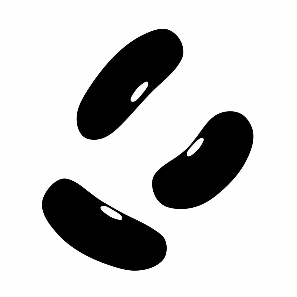 Black peanut silhouette. Simple black line icon on white background. Suitable for peanut logo. illustration vector