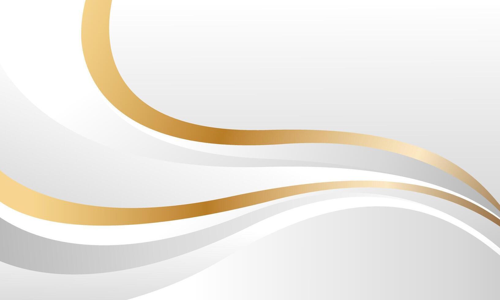 Elegant white and gold luxury wave background. Abstract modern wallpaper vector
