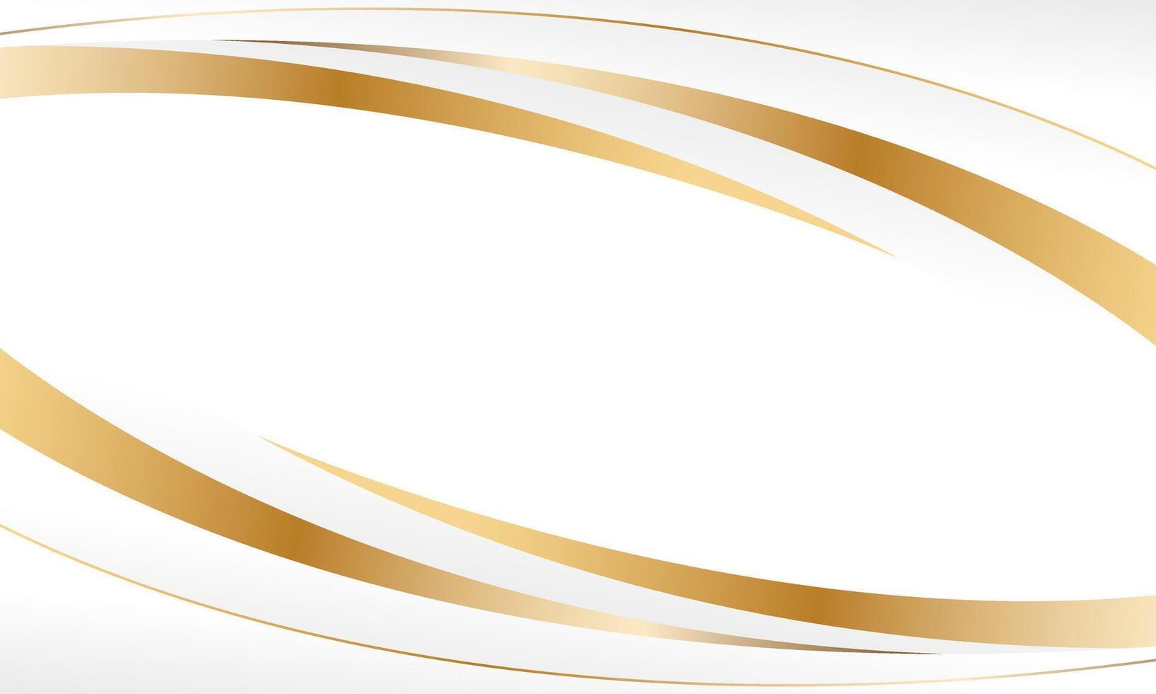 Elegant white and gold luxury curve background. Abstract modern wallpaper vector