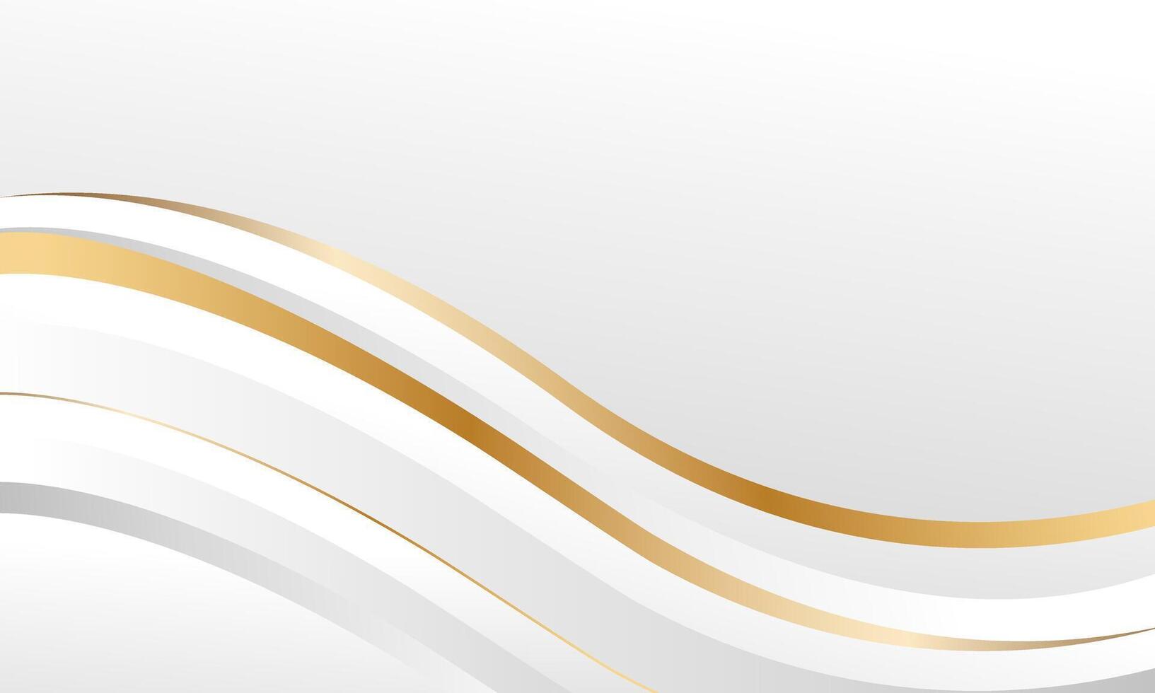 Elegant white and gold luxury wave background. Abstract modern wallpaper. Suitable for templates, banners, cards, covers, sales, events, awards, websites, web pages, and more vector
