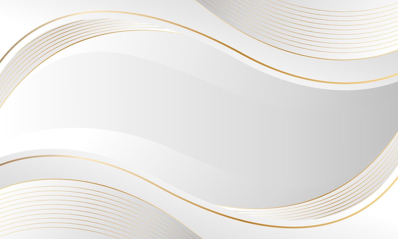 Elegant Gray and white background , golden luxury design vector