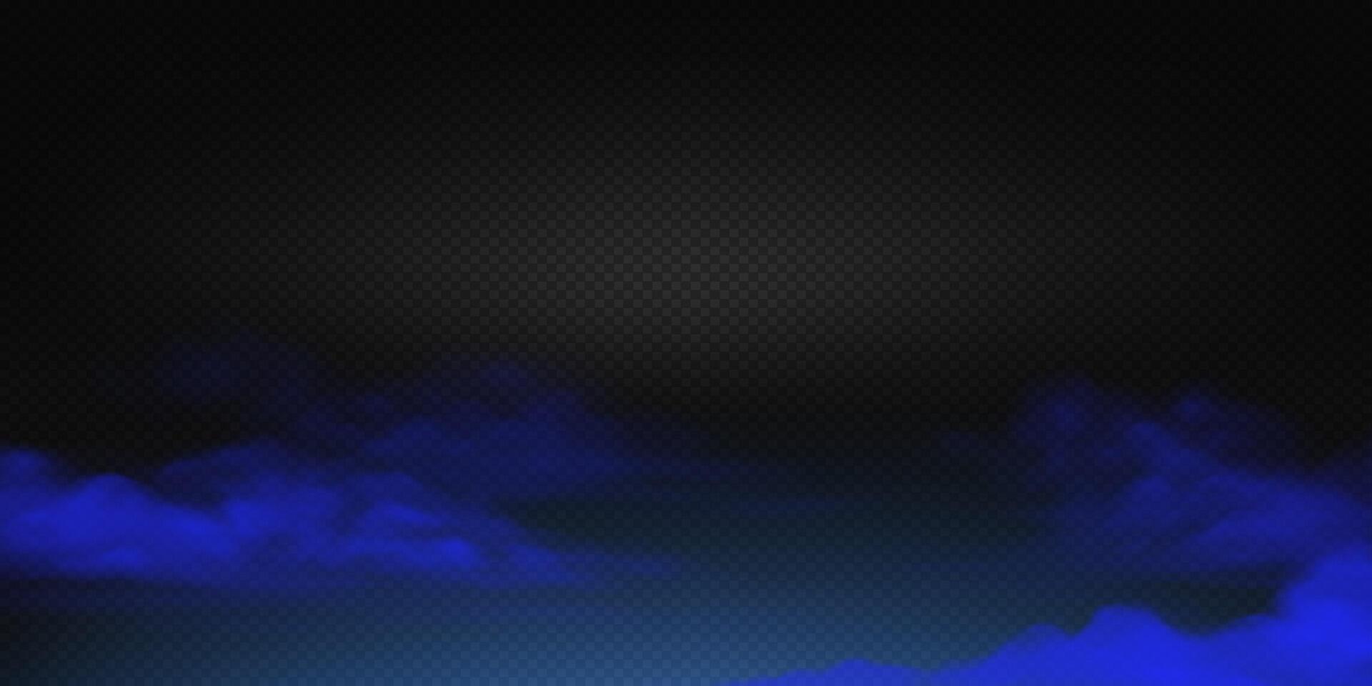 Abstract gradient background with dark black overlay and blue smoke on floor effect at bottom. Suitable for digital designs and presentations needing a mysterious or modern look. With copy space. vector