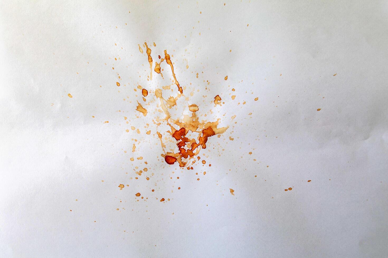 Forensic test for the identification of bloodstains with hydrogen peroxide. scientific police closeup photo
