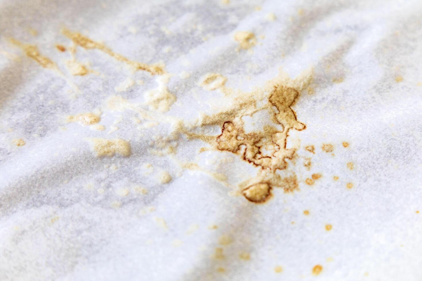 Forensic test for the identification of bloodstains with hydrogen peroxide. scientific police close photo