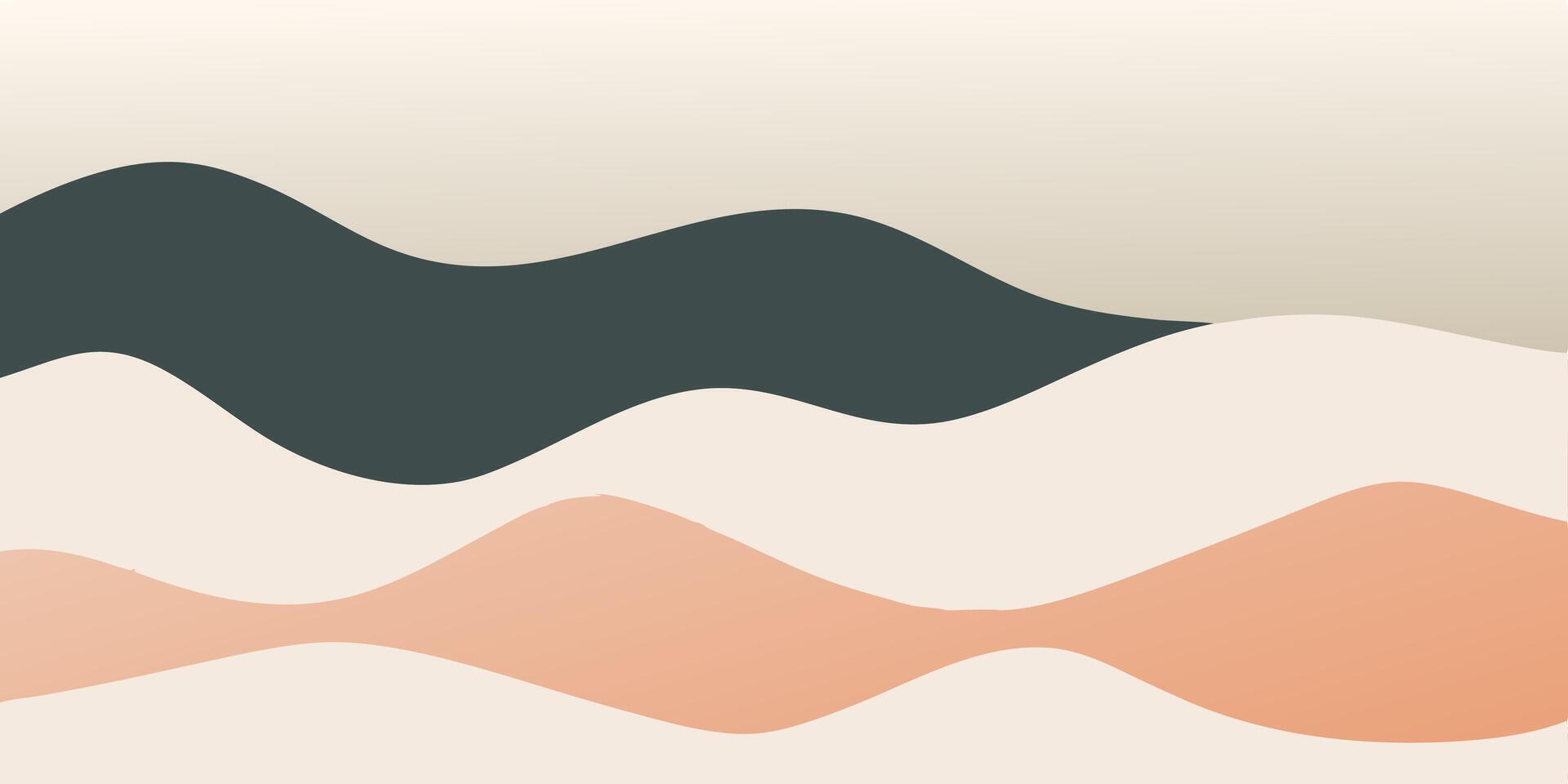 Abstract Wave Pattern Elegant Neutral Color Palette Design Element vector