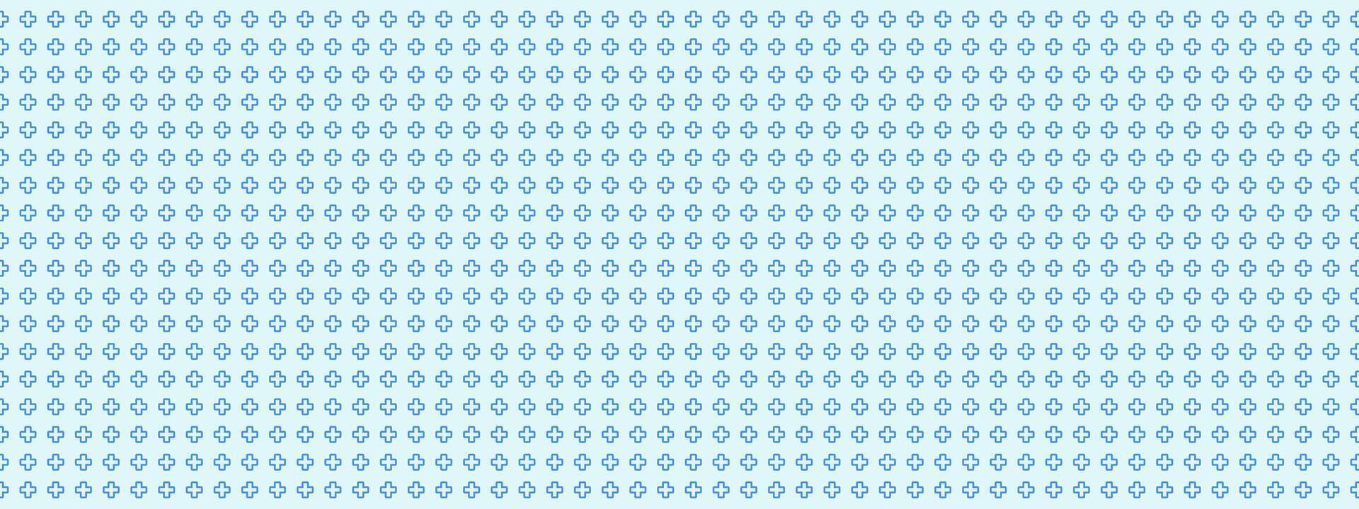 Crosses and plus signs forming a blue pattern. Abstract medical background. Geometric concept for healthcare design. illustration. vector