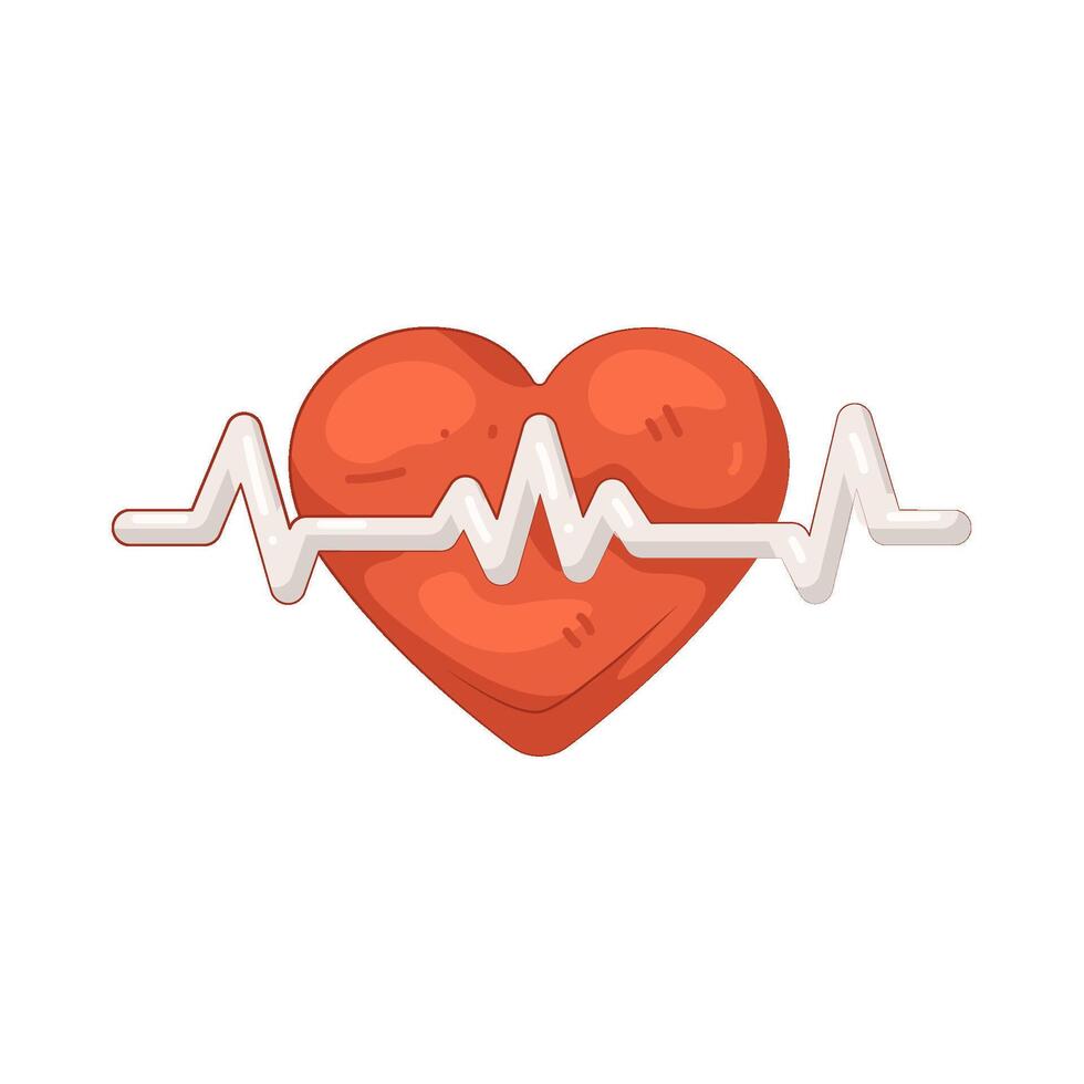 Illustration of heartbeat vector