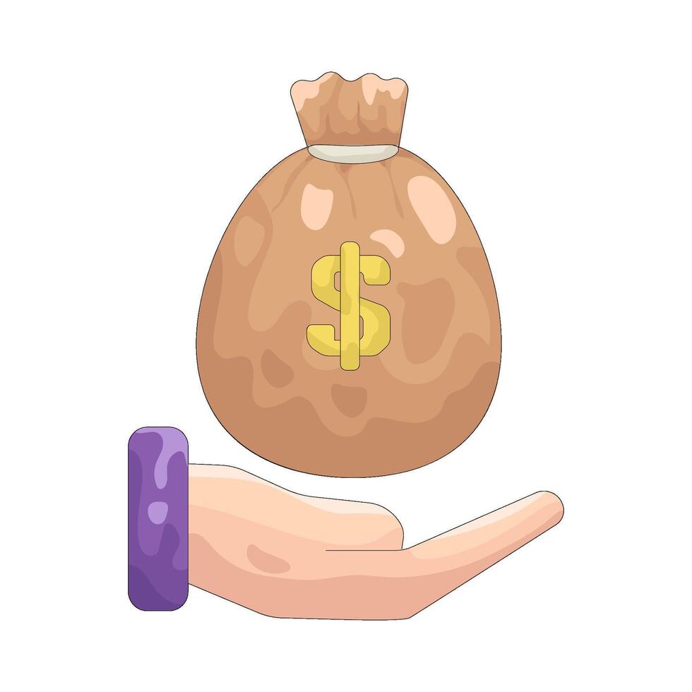Illustration of giving money vector