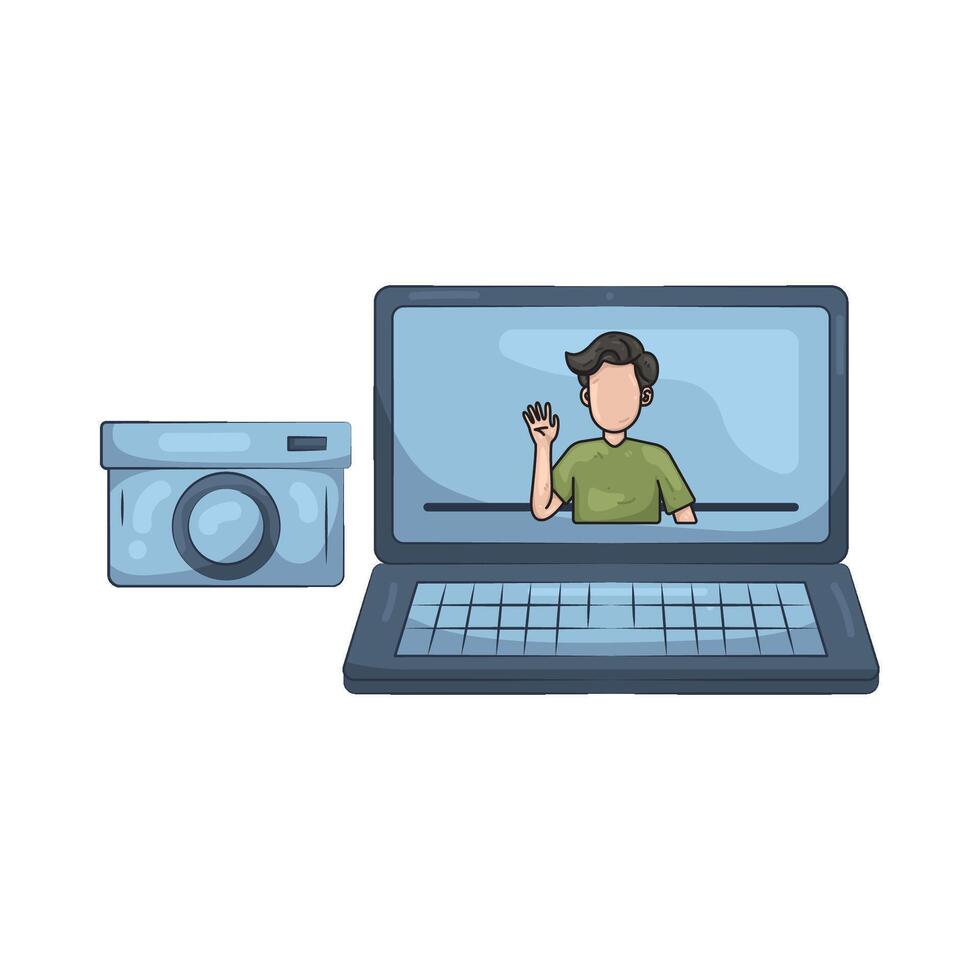 Illustration of vlogger vector