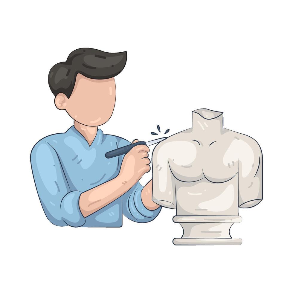 Illustration of Sculptor vector
