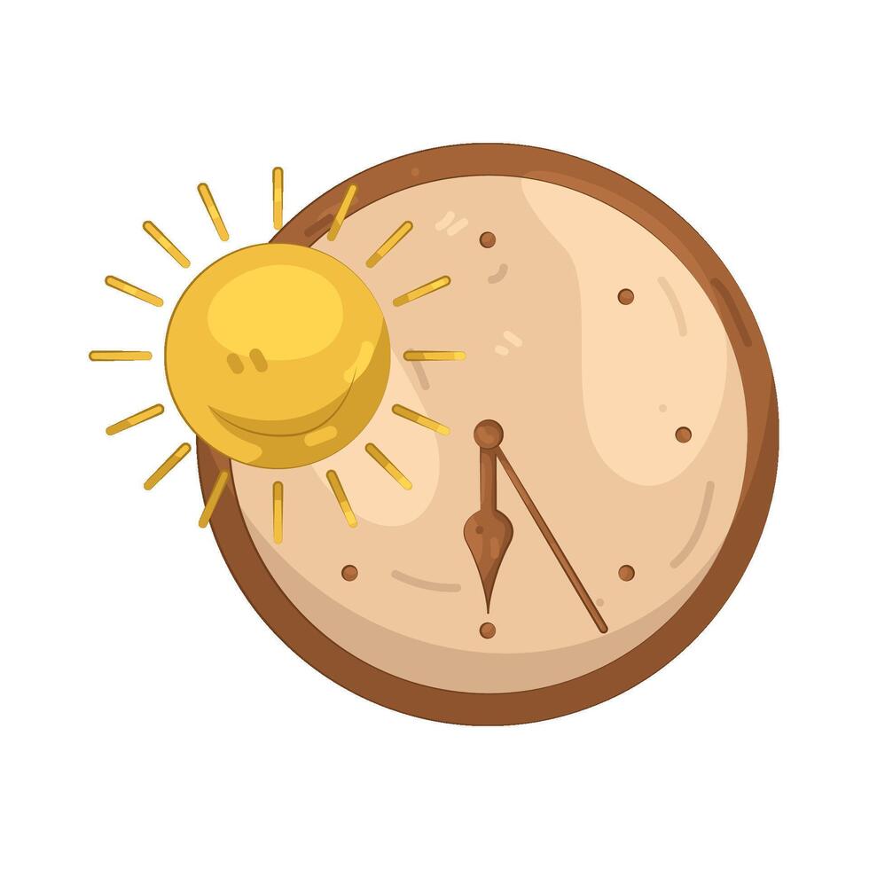 Illustration of sunrise time vector