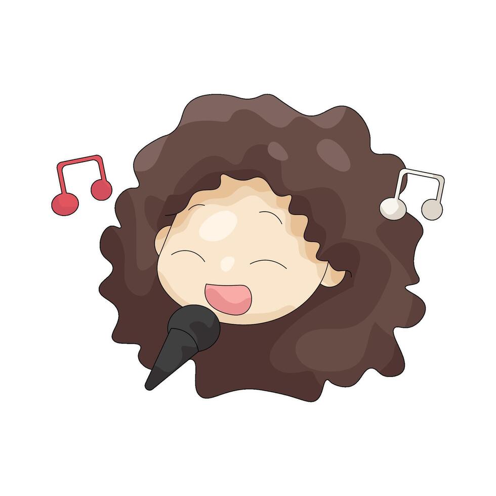 Illustration of singer vector