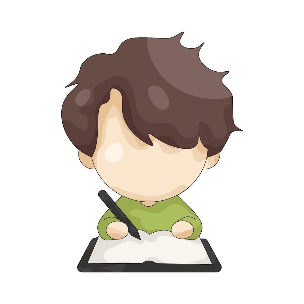 Illustration of writer man vector