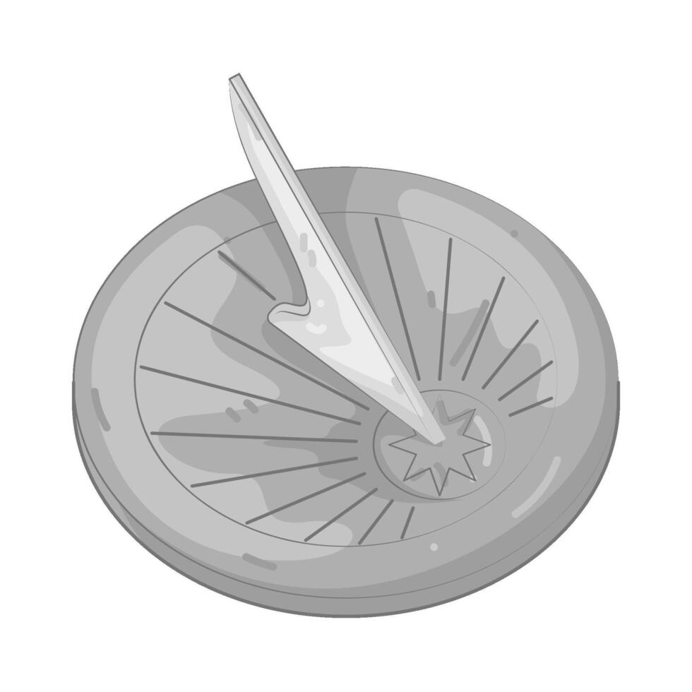 Illustration of a sundial vector
