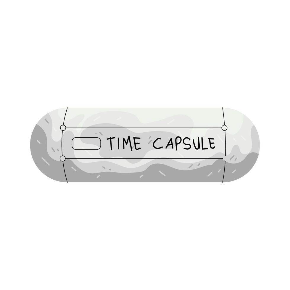 Illustration of time capsule vector