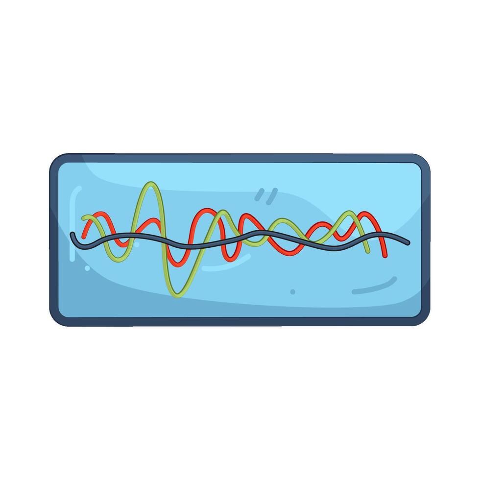 Illustration of Brainwave Scan vector