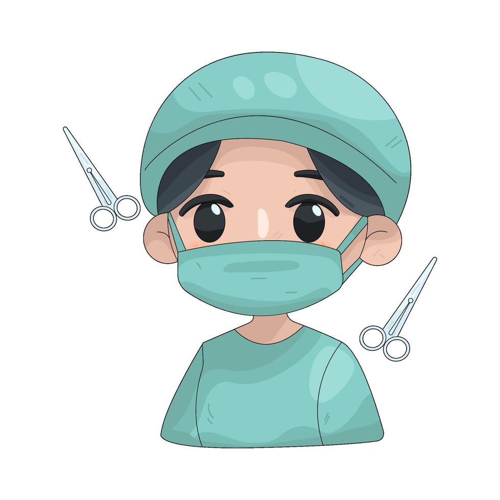 Male Surgeon Illustration vector