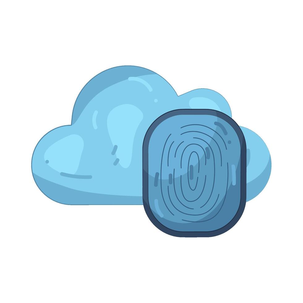 Illustration of Biometric Cloud vector