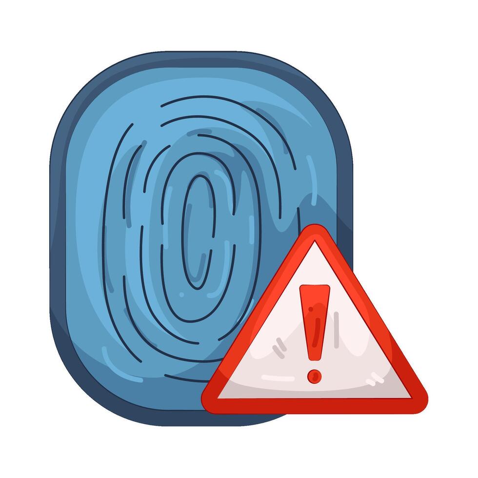 Illustration of Biometric Alert vector