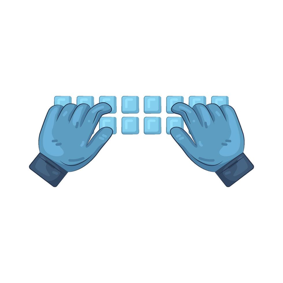 Illustration of Keystroke Dynamics vector