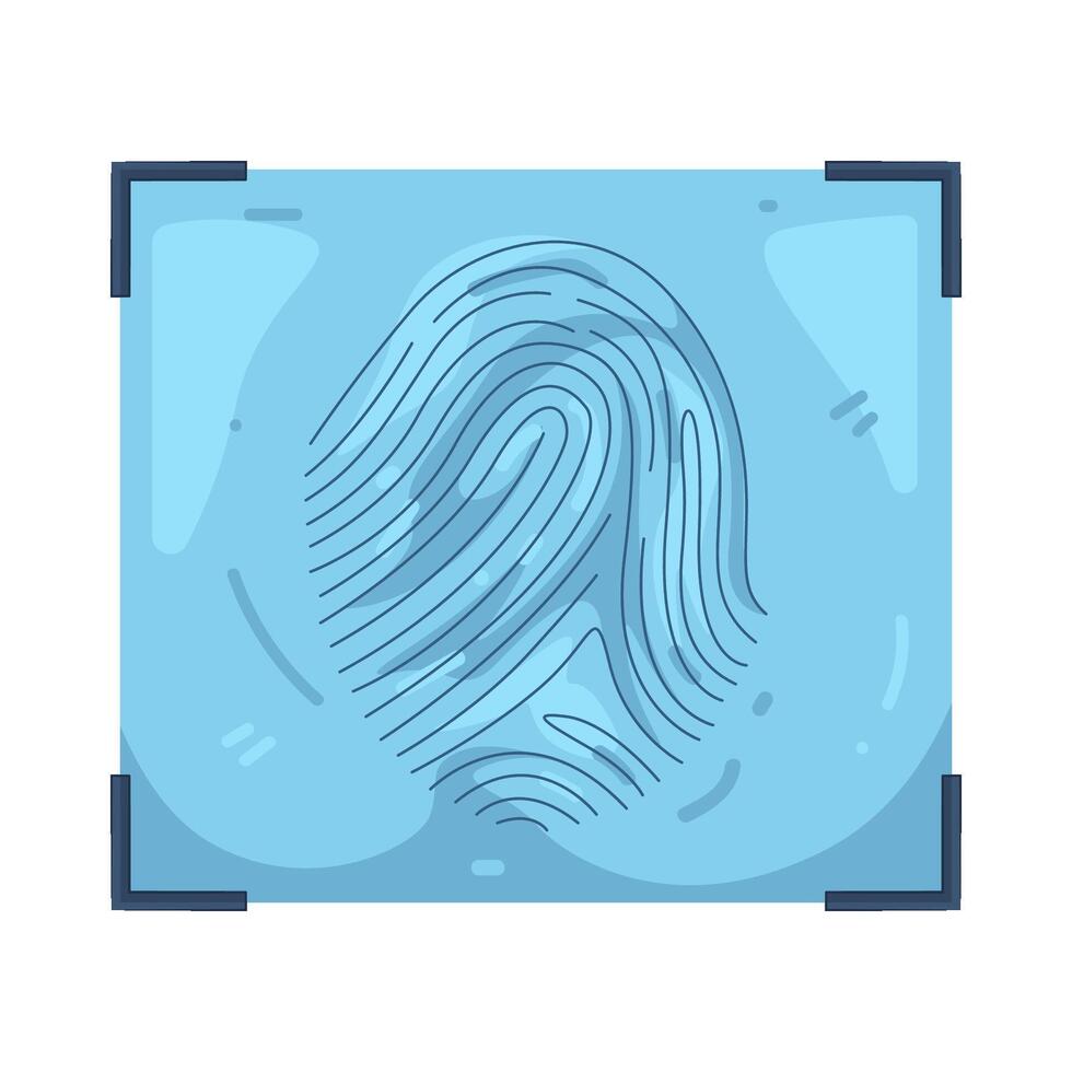 Illustration of Fingerprint Recognition vector