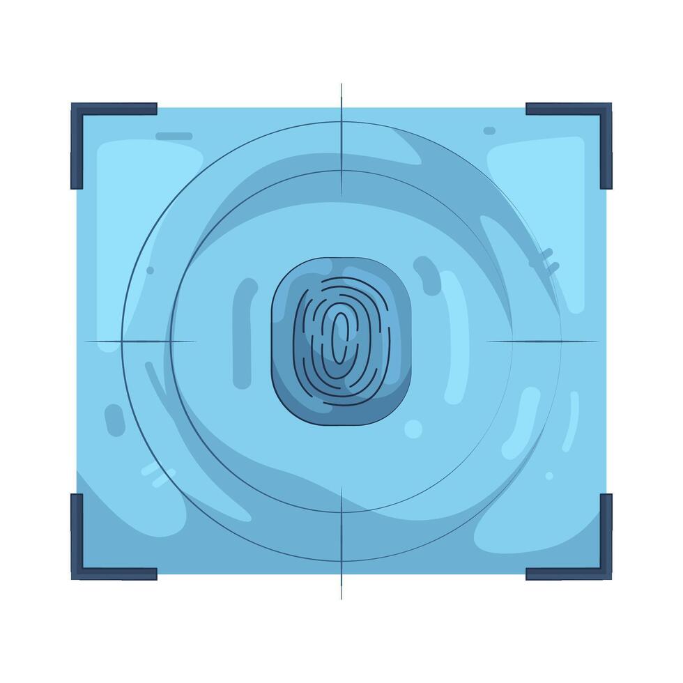 Fingerprint Recognition Illustration vector