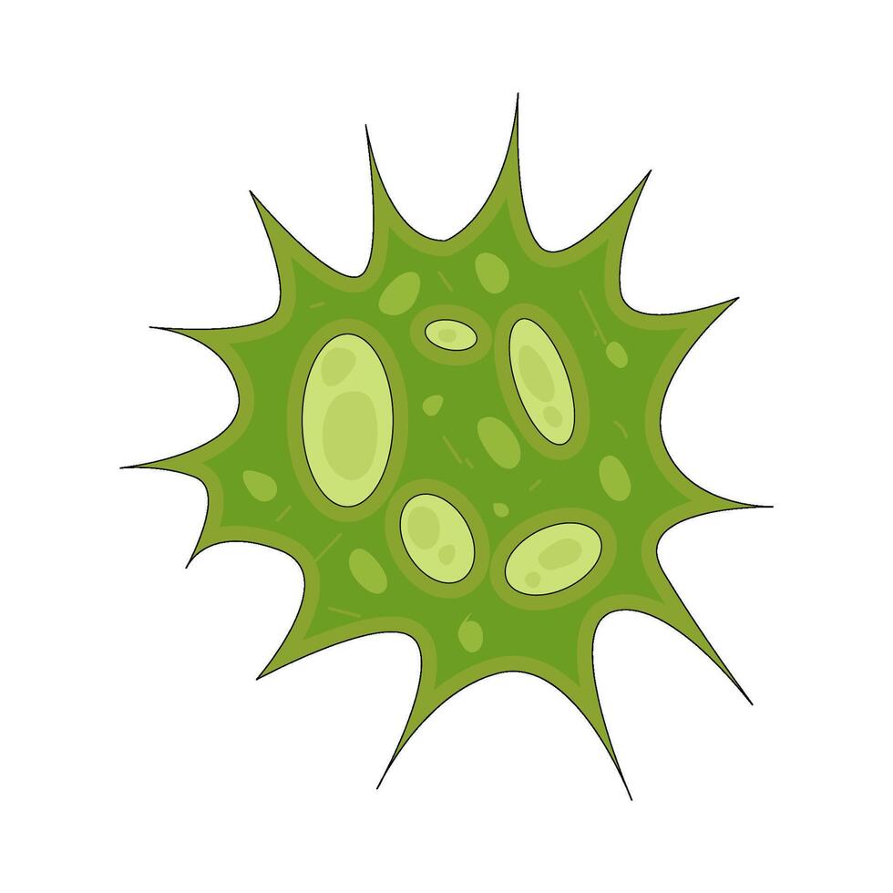 Illustration of a green virus vector
