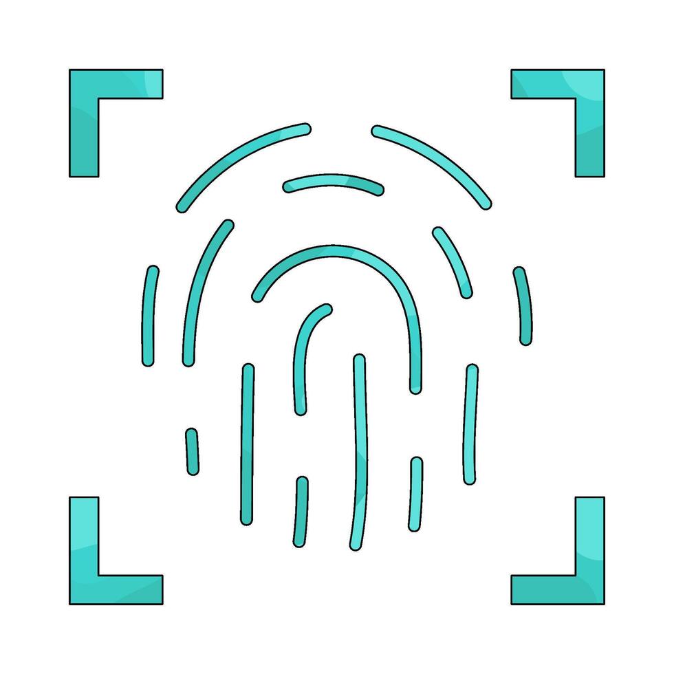 Illustration of a Fingerprint Recognition vector