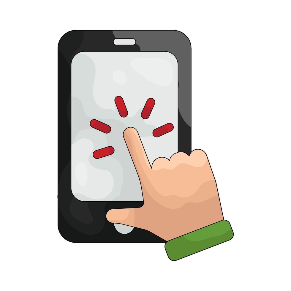 Touchscreen Dynamics Illustration vector