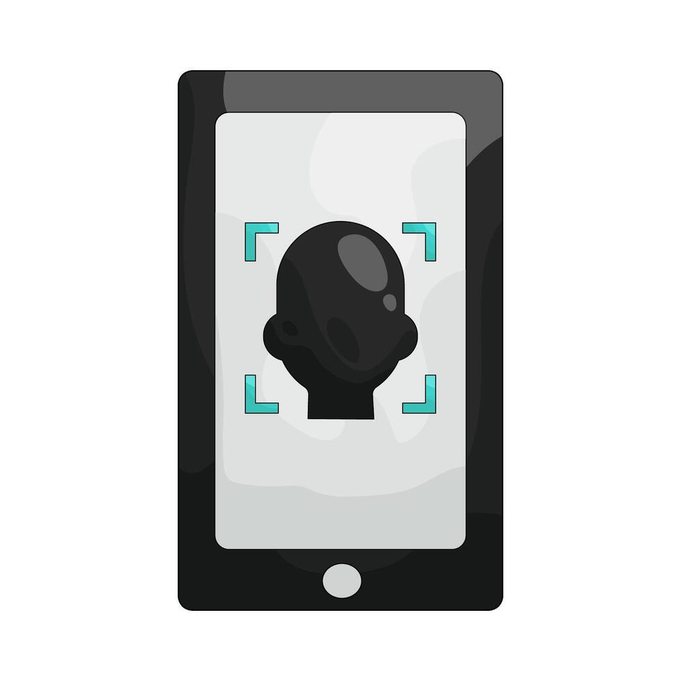 Illustration of Face Scan vector