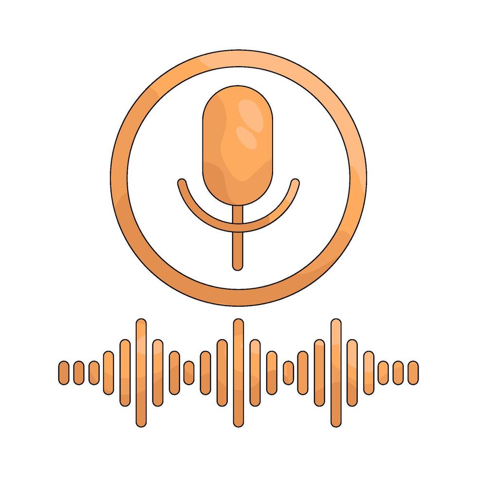 Illustration of Voice Recognition vector