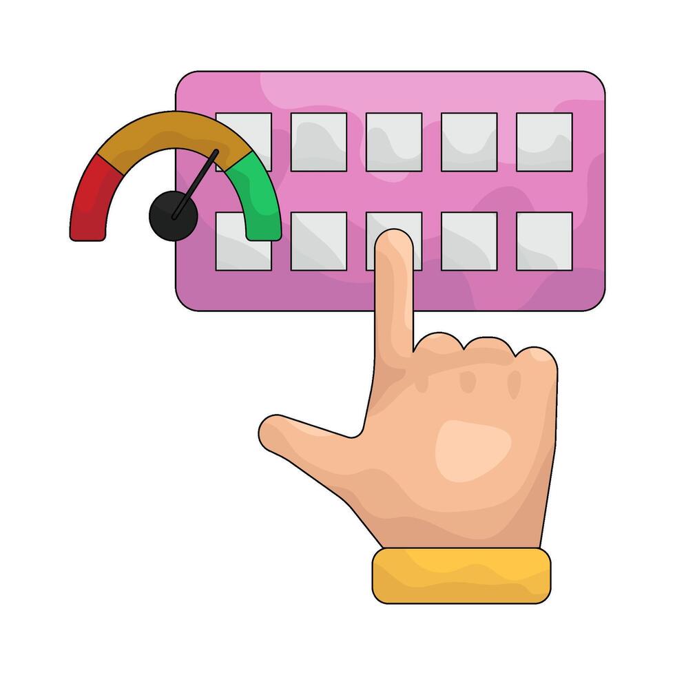 Keystroke Dynamics Illustration vector