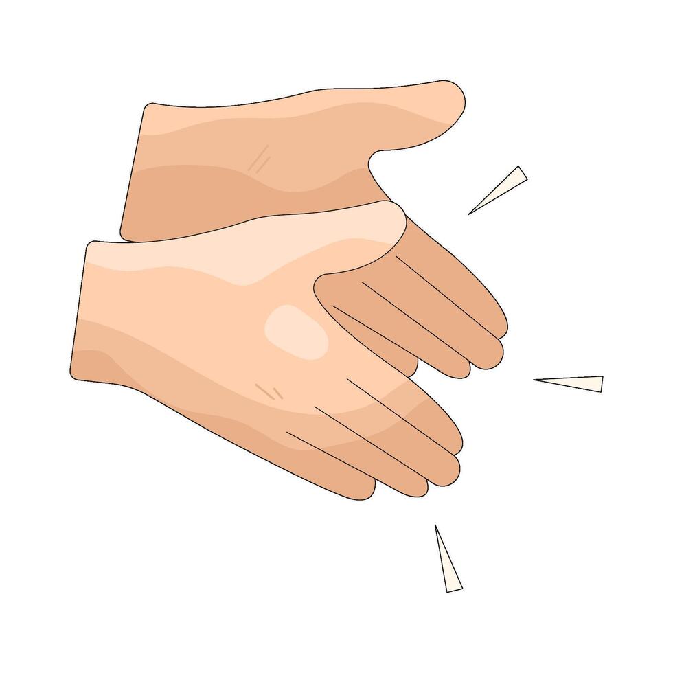 Illustration of a clapping hands vector