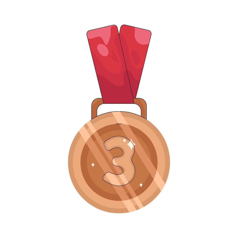 third place medal vector