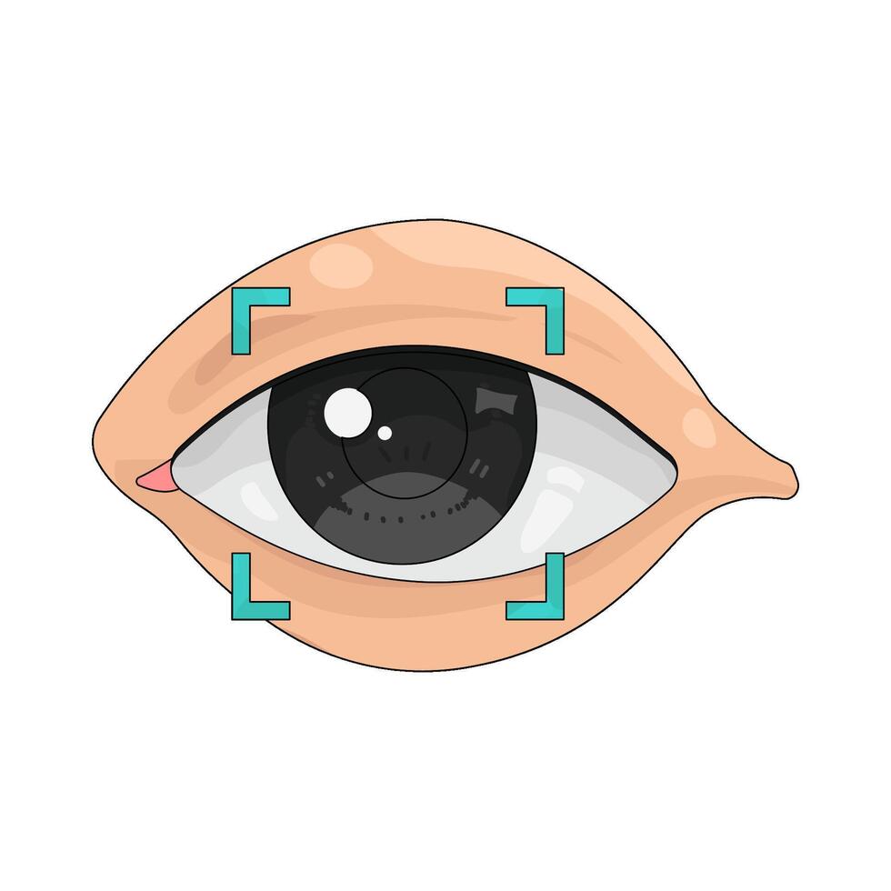 Illustration of a Retina Recognition vector