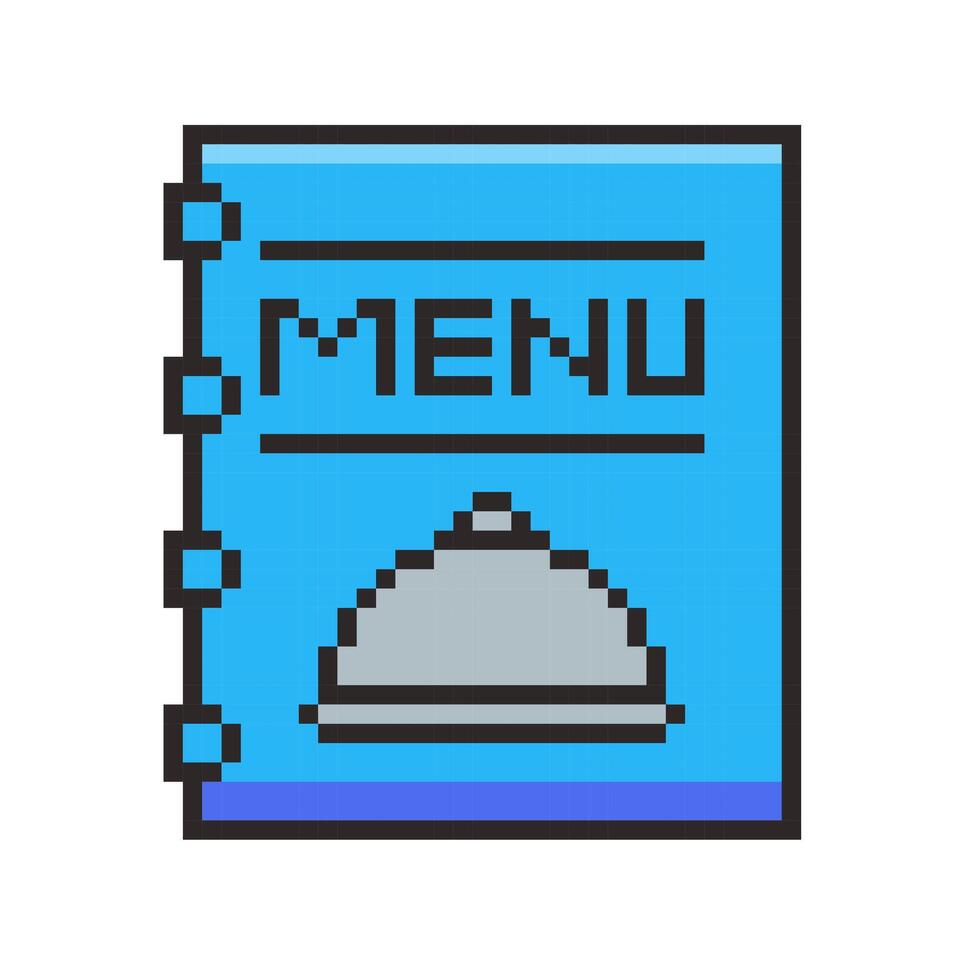 Pixel art Food Menu game asset design vector