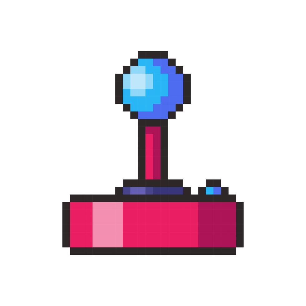 Pixel art a Classic Arcade Joystick game asset design vector