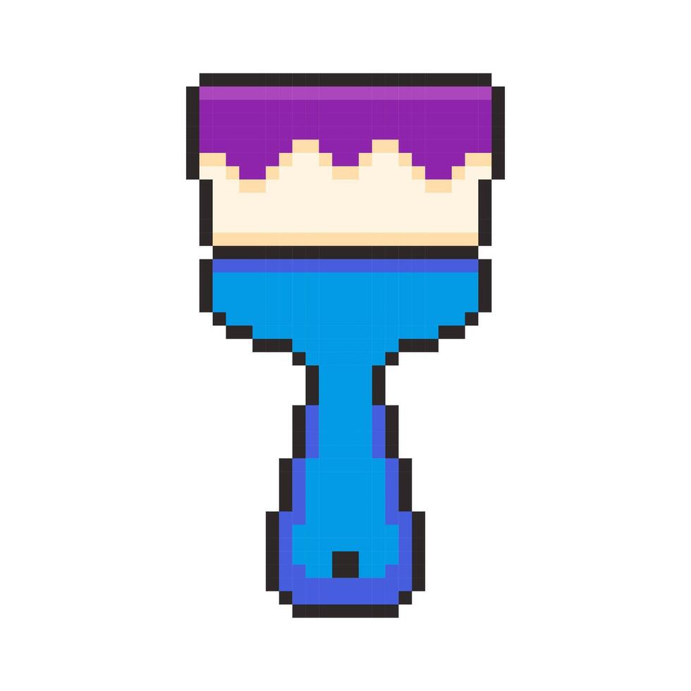Pixel art a Paintbrush game asset design vector