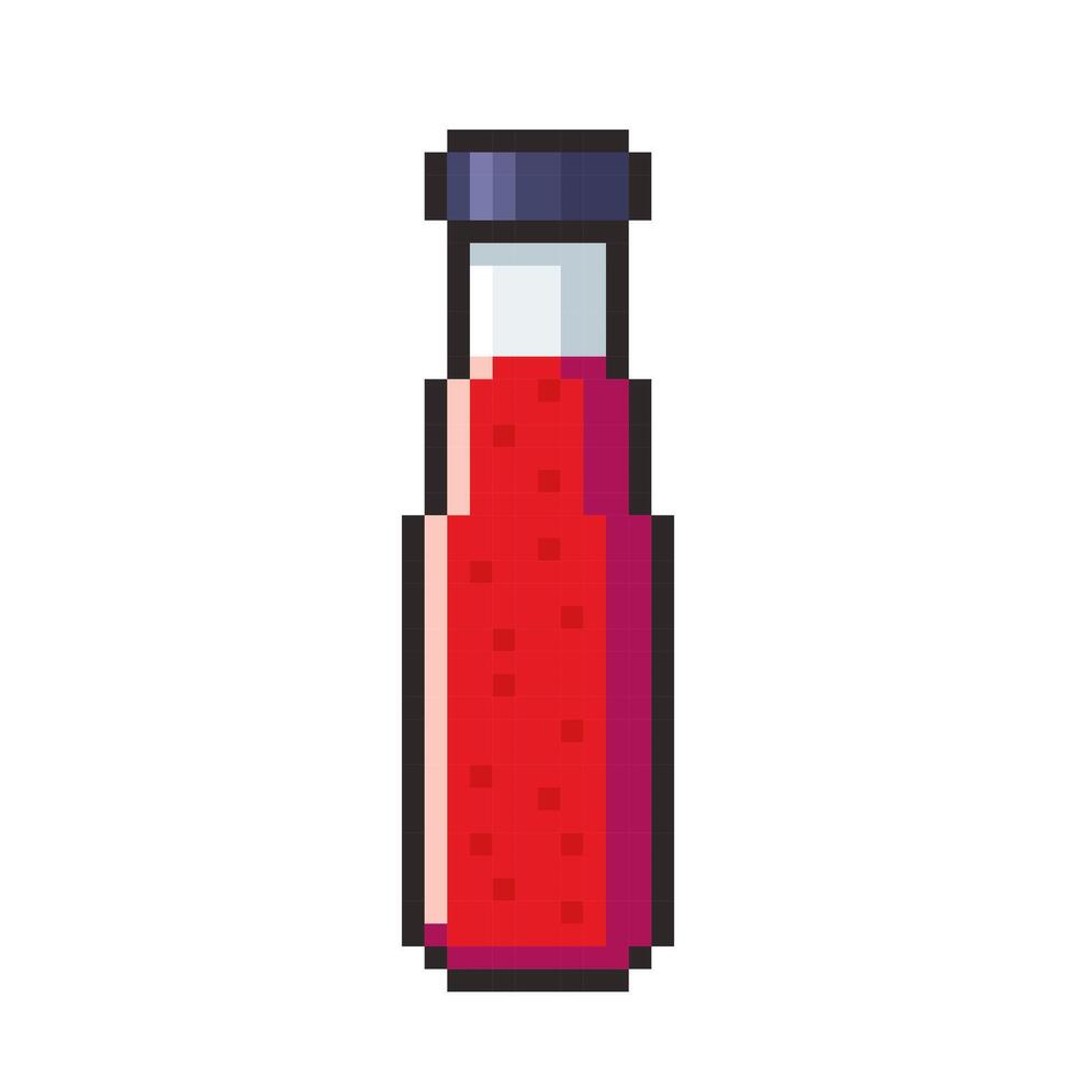 Pixel art Syrup Bottle game asset design vector